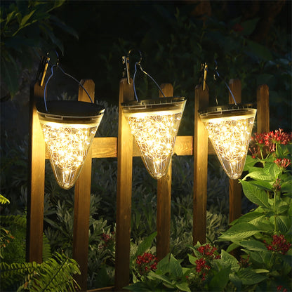 Cadena de luz solar al aire libre para el hogar villa LED patio decorativo colgante luz balcón decoración lámpara