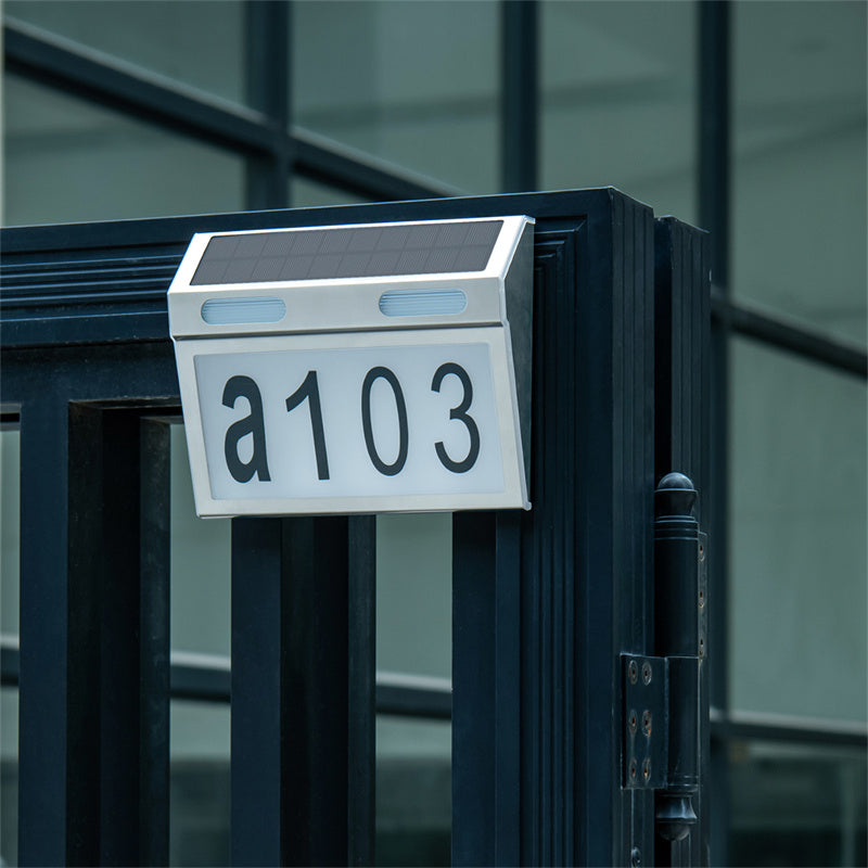 Solar Address Light – Bright LED House Number Lamp for Garage, Gate, Patio & Outdoor Walls