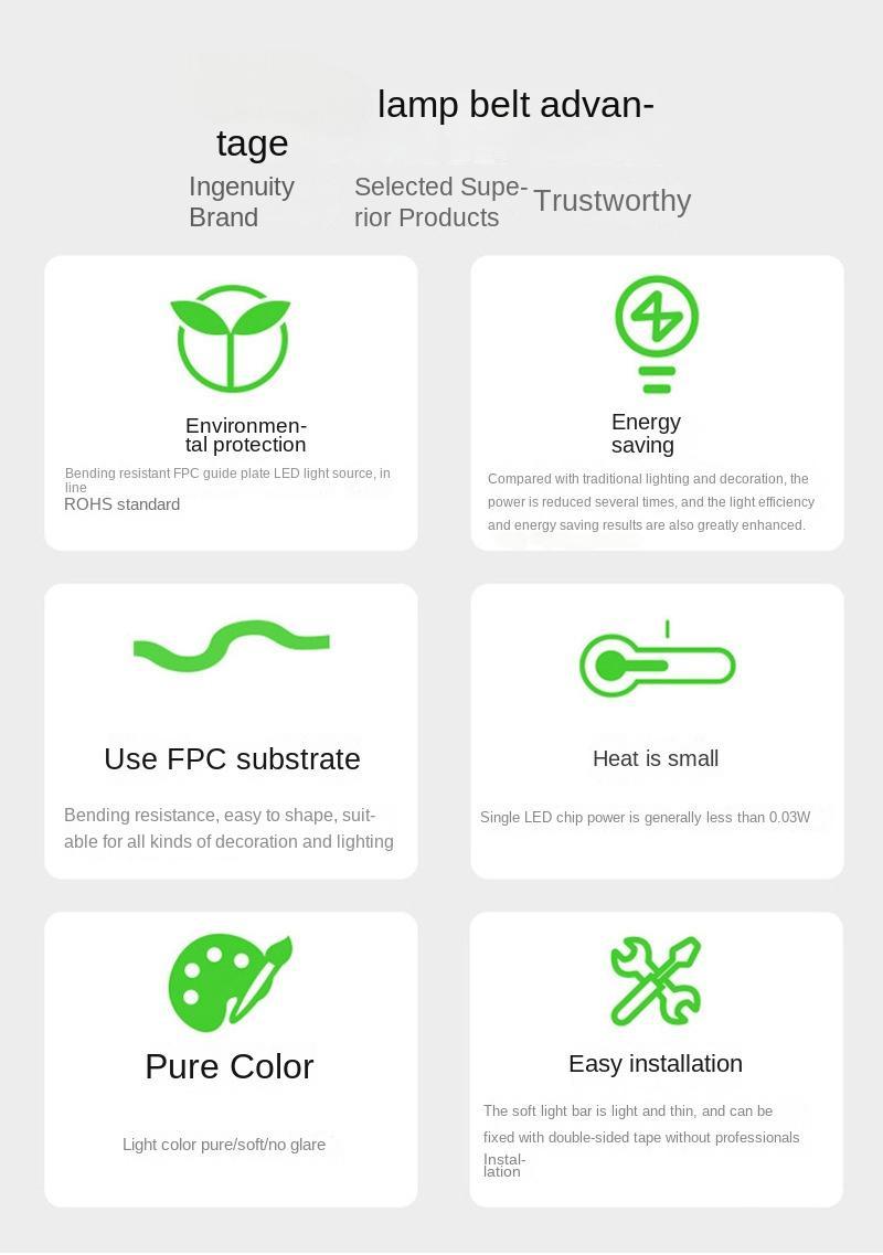 10mm RGBIC COB LED Light Strip – Programmable Chasing Flow Effect, Dotless Ambient Tape Lighting for DIY, or Home Decor.