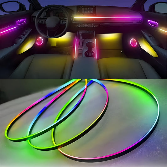 Wireless Acrylic Symphony Ambient Light Kit - 64-Color Wrap-Around Interior Lighting, App Control & Sync Footwell Lights