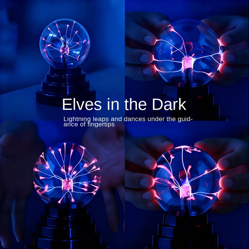 Interactive Plasma Ball Lamp – Touch & Sound Activated Magic Lightning Sphere – STEM Science Novelty Light