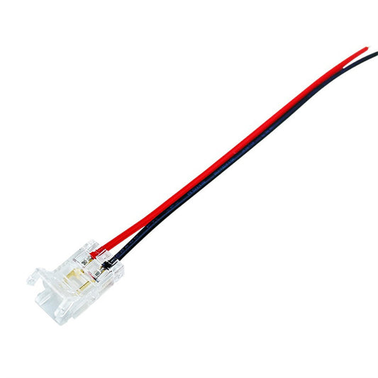 2-Pin Solderless Quick Press-Fit Connectors for 5V 12V 24V COB & SMD Bare LED Light Strips