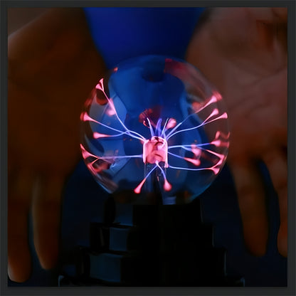 Interactive Plasma Ball Lamp – Touch & Sound Activated Magic Lightning Sphere – STEM Science Novelty Light