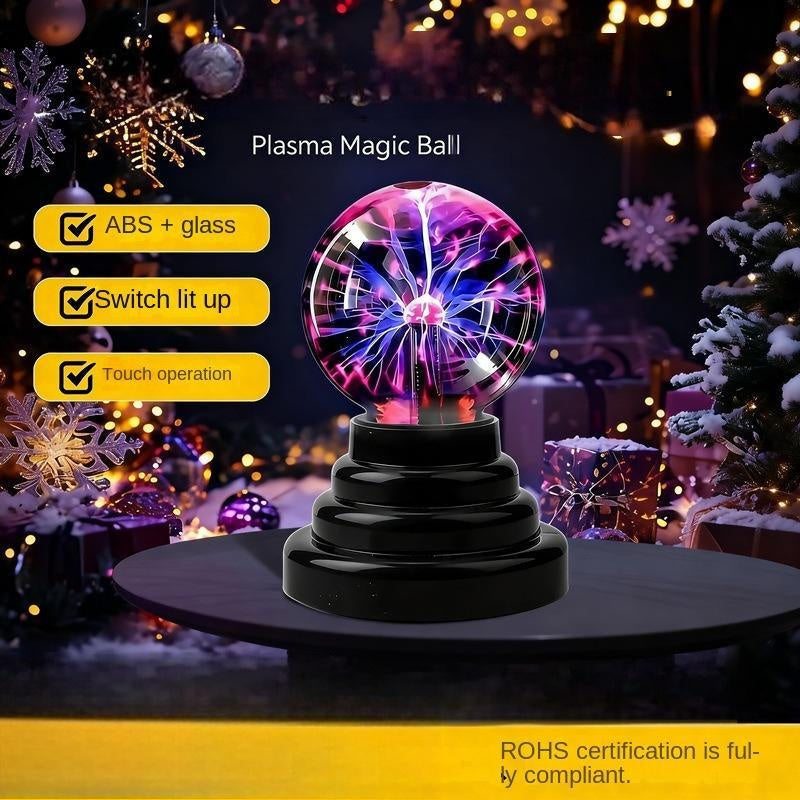 Interactive Plasma Ball Lamp – Touch & Sound Activated Magic Lightning Sphere – STEM Science Novelty Light