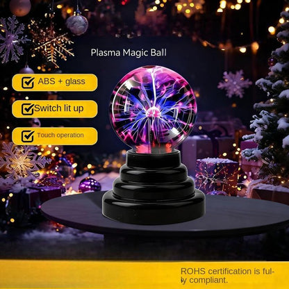 Interactive Plasma Ball Lamp – Touch & Sound Activated Magic Lightning Sphere – STEM Science Novelty Light