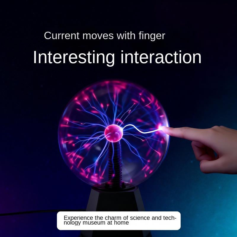Interactive Plasma Ball Lamp – Touch & Sound Activated Magic Lightning Sphere – STEM Science Novelty Light