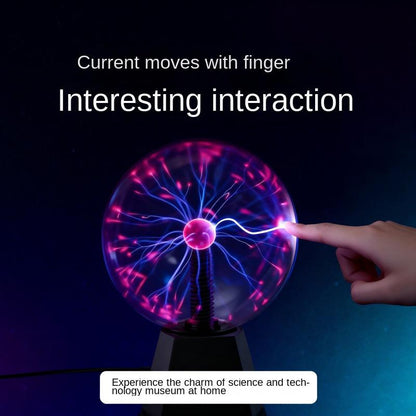 Interactive Plasma Ball Lamp – Touch & Sound Activated Magic Lightning Sphere – STEM Science Novelty Light