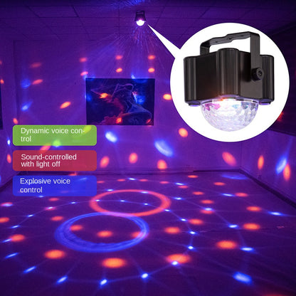 RGB LED Stage Light with Sound Activated Disco Ball Effect Light for KTV, Home Party & Events