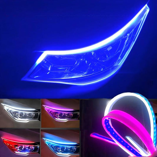 Ultra-Bright Universal Dynamic LED DRL Strip with Startup Scan & Sequential Flowing Turn Signal