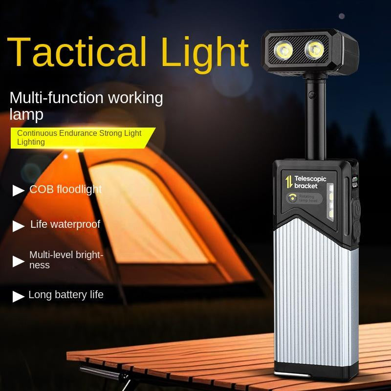 180° Rotatable Retractable Magnetic LED Work Light – Ultimate Hands-Free Flashlight for Camping & Outdoor Repairs