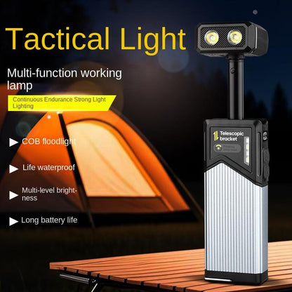 180° Rotatable Retractable Magnetic LED Work Light – Ultimate Hands-Free Flashlight for Camping & Outdoor Repairs
