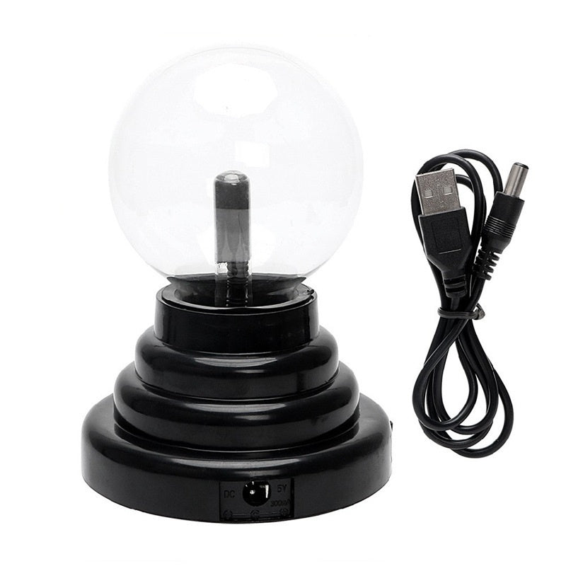 Interactive Plasma Ball Lamp – Touch & Sound Activated Magic Lightning Sphere – STEM Science Novelty Light