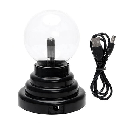 Interactive Plasma Ball Lamp – Touch & Sound Activated Magic Lightning Sphere – STEM Science Novelty Light