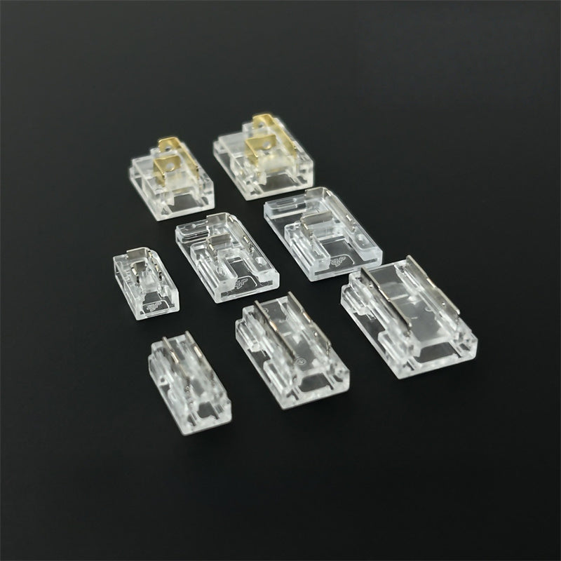Plier-Crimp Crystal Solderless Quick LED Strip Connectors – Ultra-Thin Gapless Corner & Extension Clips