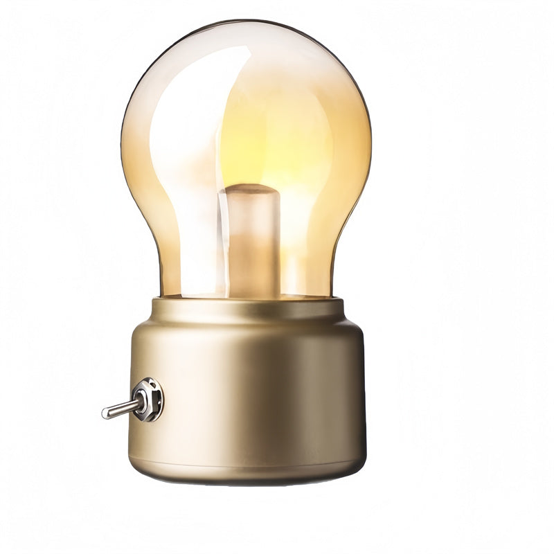 Vintage British Style USB Rechargeable LED Light Bulb Lamp – Portable Cordless Ambient Night Light