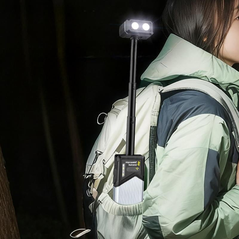 180° Rotatable Retractable Magnetic LED Work Light – Ultimate Hands-Free Flashlight for Camping & Outdoor Repairs