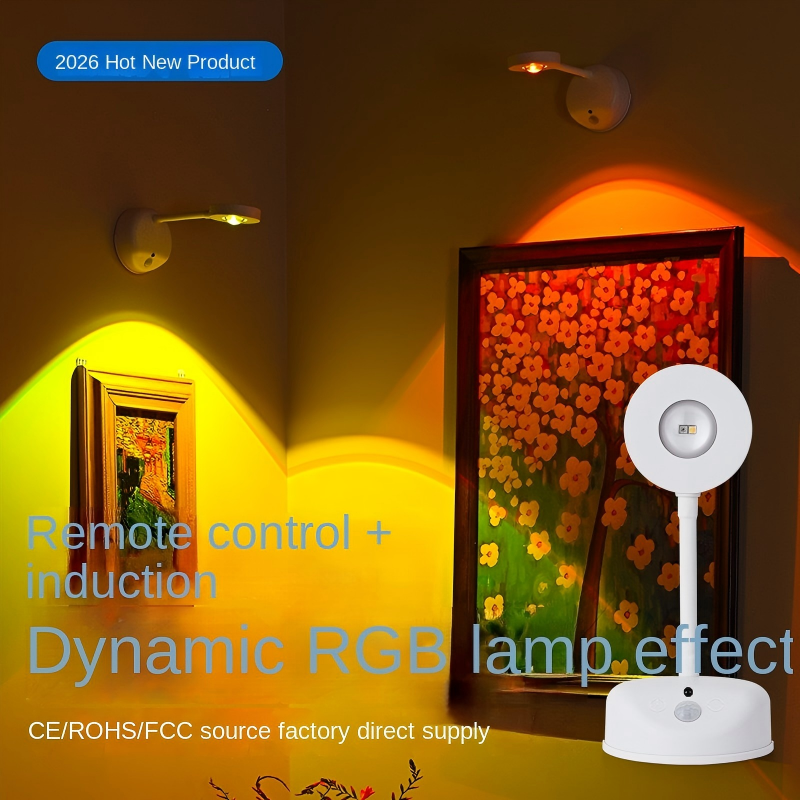 Smart Wireless RGB Wall Sconce – Rechargeable Motion Sensor Spotlight & Picture Light