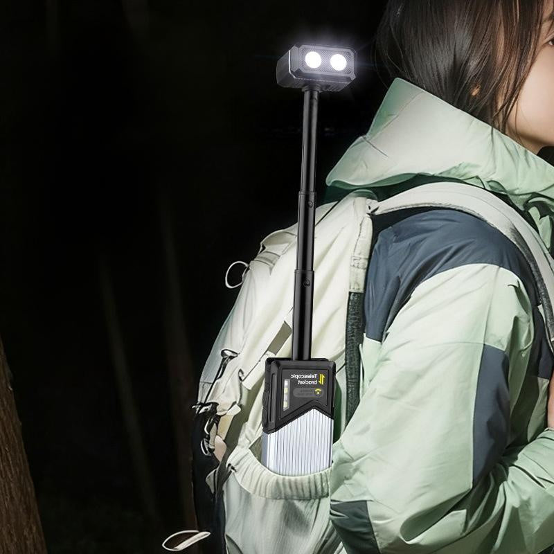 180° Rotatable Retractable Magnetic LED Work Light – Ultimate Hands-Free Flashlight for Camping & Outdoor Repairs