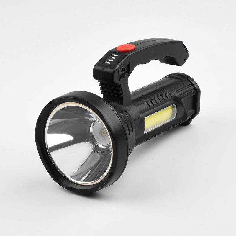 Rechargeable High-Power LED Spotlight – Long-Range Beam + Side Light for Outdoor, Emergency, and Camping Use  🔋 Ultra-bright. Ultra-reliable. Always ready
