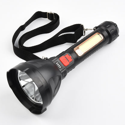 Rechargeable High-Power LED Spotlight – Long-Range Beam + Side Light for Outdoor, Emergency, and Camping Use  🔋 Ultra-bright. Ultra-reliable. Always ready