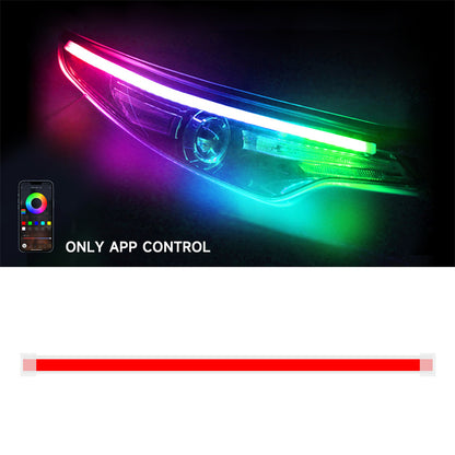 RGB Dynamic Flow Car LED Light Strip – Smart APP-Controlled Turn Signal & Ambient Lighting