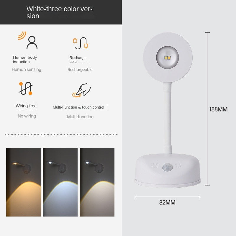New Wireless Rechargeable LED Wall Spotlight Smart Motion Sensor, Remote Control, Picture Lighting for Indoor Use, No Wiring Needed