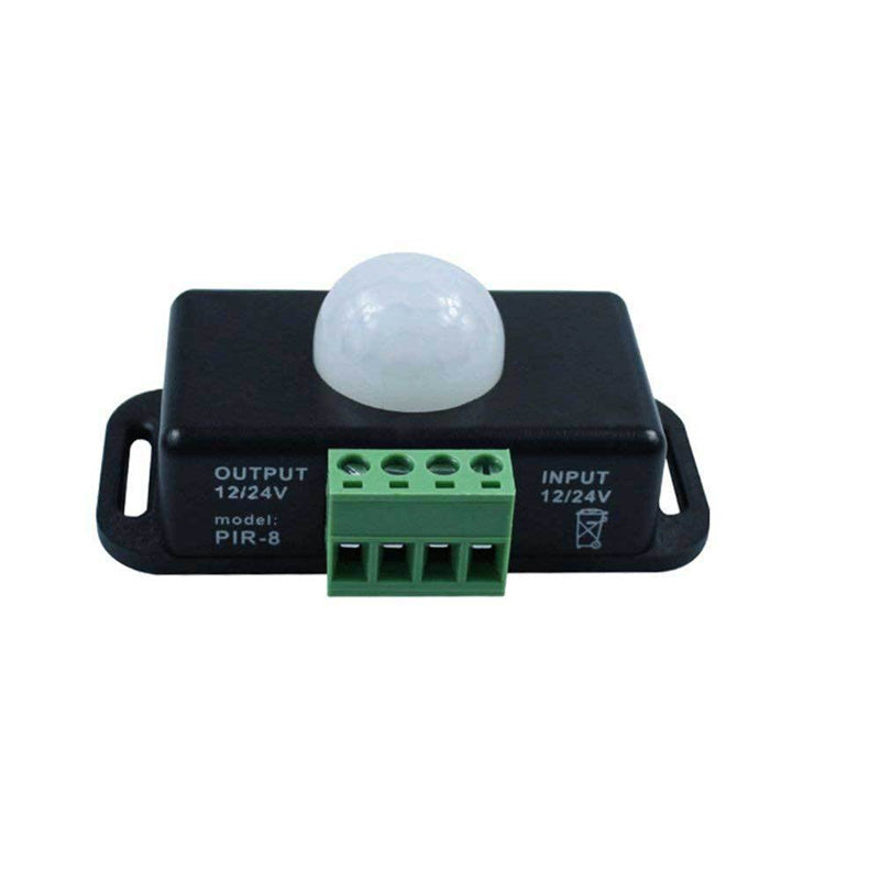 LED Motion Sensor Switch Controller – Infrared PIR Sensor for 12V/24V LED Strip Lights and Lamps