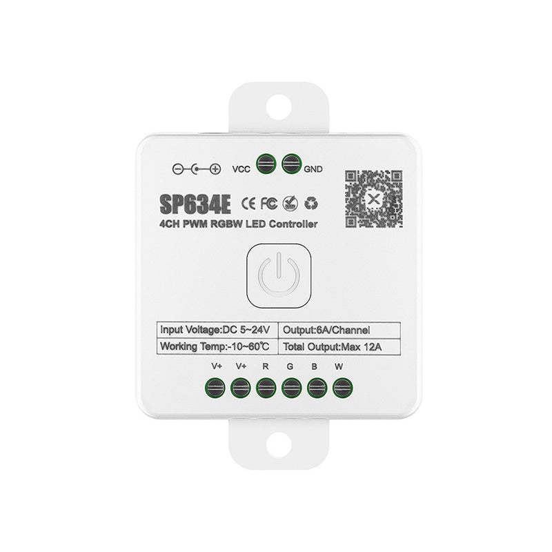 Smart Bluetooth RGB LED Controller – App-Controlled RGB Light Strip Dimmer for 5V/12V/24V