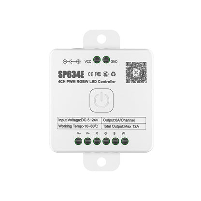 Smart Bluetooth RGB LED Controller – App-Controlled RGB Light Strip Dimmer for 5V/12V/24V