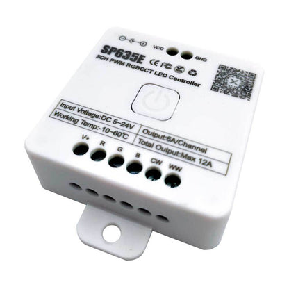 Smart Bluetooth RGB LED Controller – App-Controlled RGB Light Strip Dimmer for 5V/12V/24V