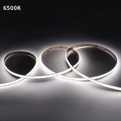 8mm COB LED Strip Light – 98 CRI Flicker-Free White Light, Low Voltage Adhesive LED Tape for Indoor Ambient & Task Lighting