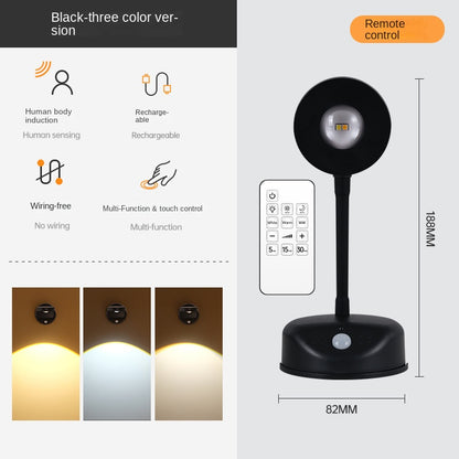 New Wireless Rechargeable LED Wall Spotlight Smart Motion Sensor, Remote Control, Picture Lighting for Indoor Use, No Wiring Needed