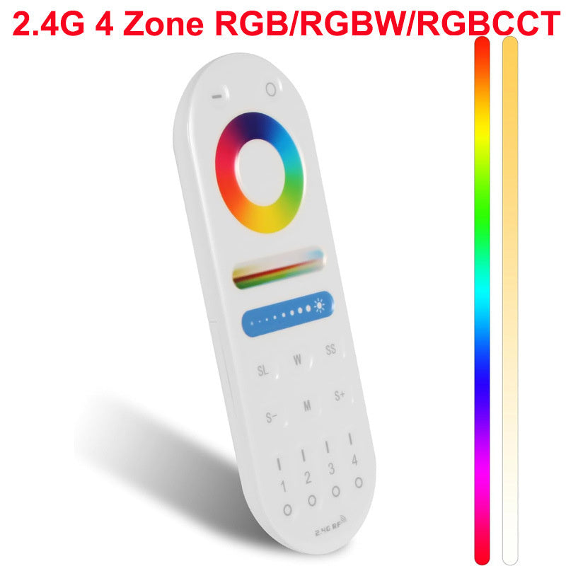 2.4G Wireless LED Dimmer Controller RGB/RGBWC Smart Group Control Touch Panel for Colorful LED Strip Lights