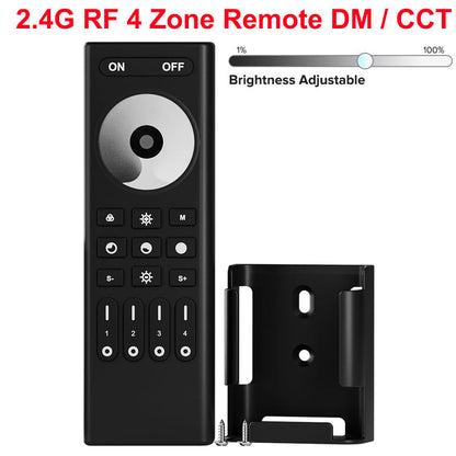 2.4G Wireless LED Dimmer Controller RGB/RGBWC Smart Group Control Touch Panel for Colorful LED Strip Lights