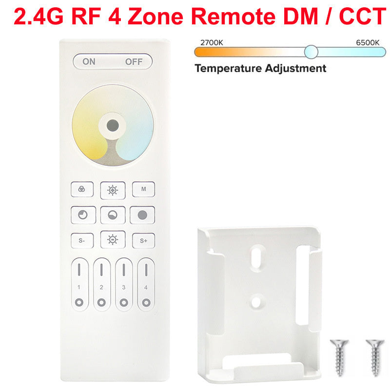 2.4G Wireless LED Dimmer Controller RGB/RGBWC Smart Group Control Touch Panel for Colorful LED Strip Lights