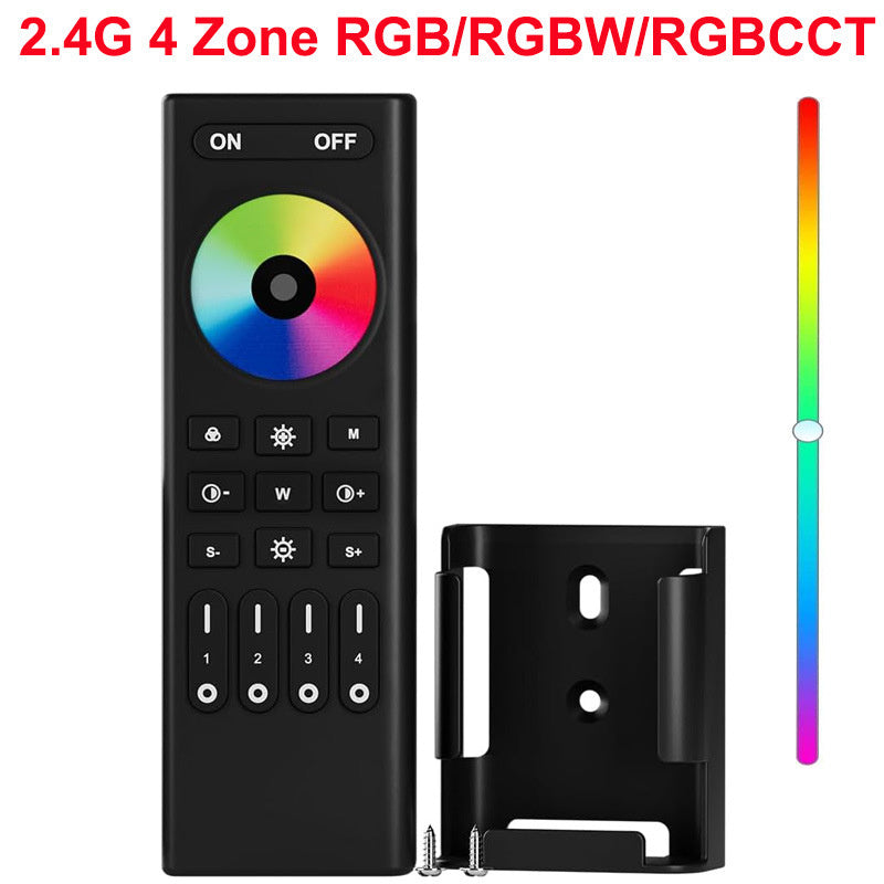 2.4G Wireless LED Dimmer Controller RGB/RGBWC Smart Group Control Touch Panel for Colorful LED Strip Lights
