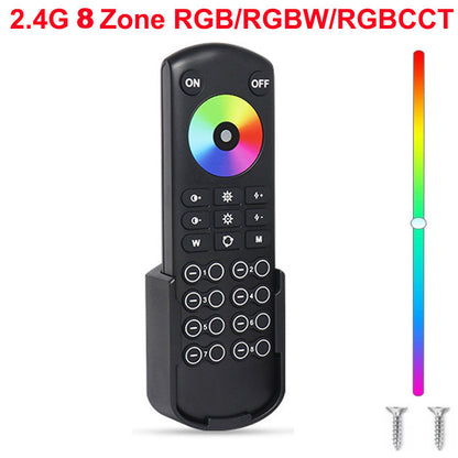 2.4G Wireless LED Dimmer Controller RGB/RGBWC Smart Group Control Touch Panel for Colorful LED Strip Lights