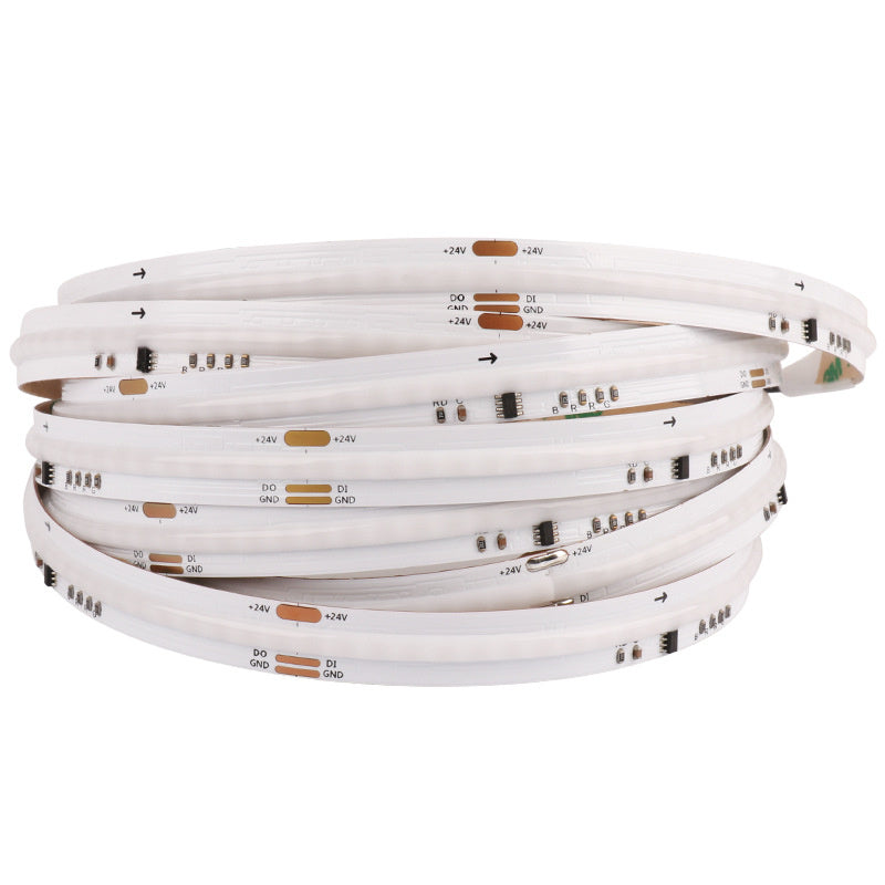 10mm RGBIC COB LED Light Strip – Programmable Chasing Flow Effect, Dotless Ambient Tape Lighting for DIY, or Home Decor.