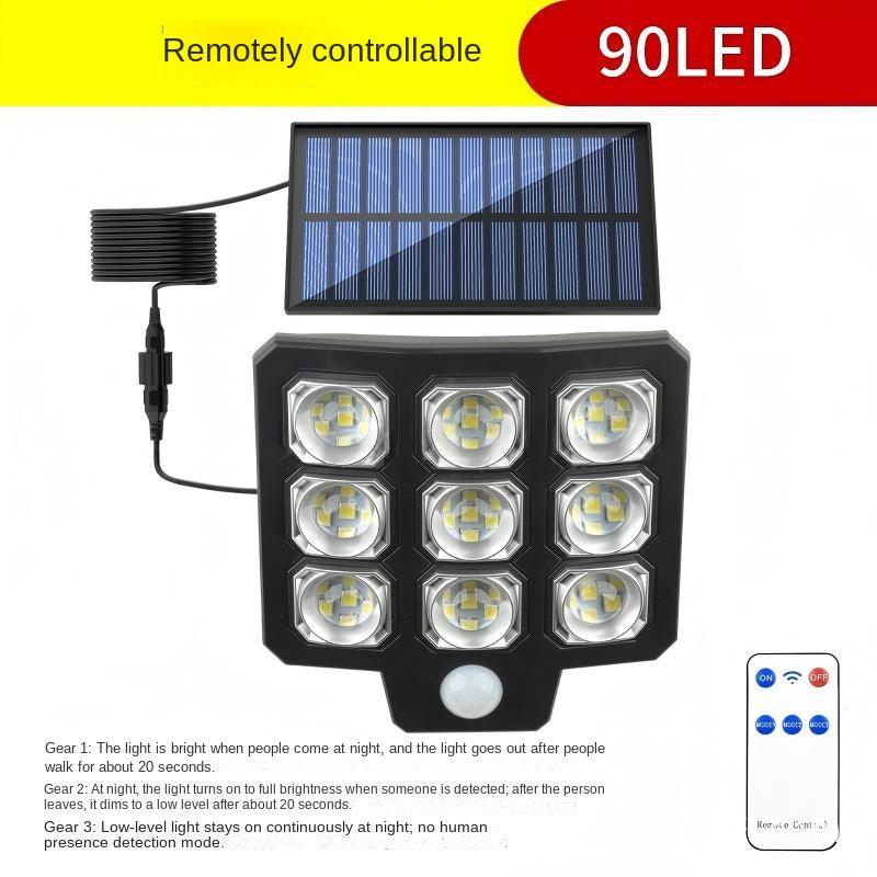 Ultra-Bright LED Solar Motion Sensor Light  IP65 Waterproof Split-Design Garden Wall Lamp