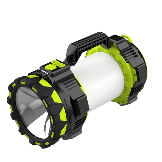 High-Power Rechargeable Searchlight – Long-Range LED Spotlight with Side Lamp Portable Waterproof Emergency Flashlight