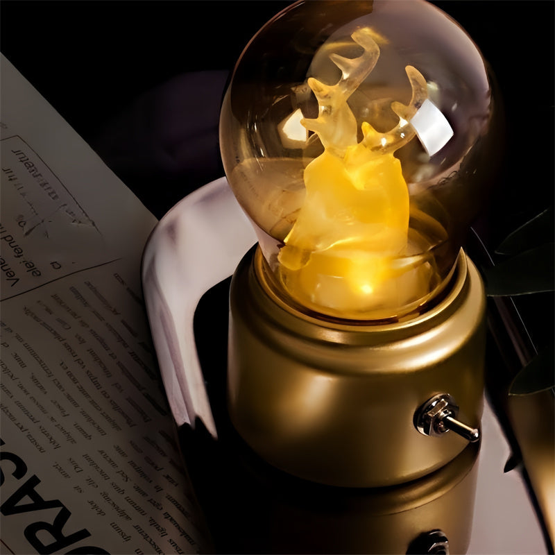 Vintage British Style USB Rechargeable LED Light Bulb Lamp – Portable Cordless Ambient Night Light