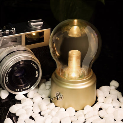 Vintage British Style USB Rechargeable LED Light Bulb Lamp – Portable Cordless Ambient Night Light