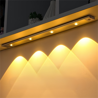 Ultra-Thin Smart Motion Sensor LED Light Strip Rechargeable Self-Adhesive Cat-Eye Lighting for Wine Cabinets&Wardrobes