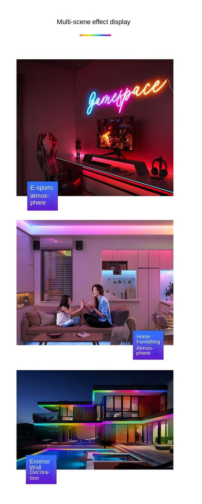 5V Bluetooth APP RGB Neon LED Strip – Music Sync, Outdoor Rain-Resistant Flexible Flow Light