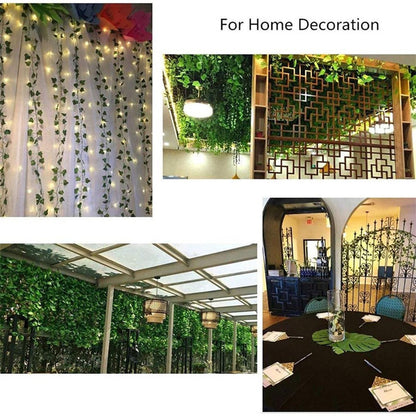 Solar/USB Artificial Ivy Leaf String Lights - LED Copper Wire Fairy Lights for Garden & Aesthetic Room Decor