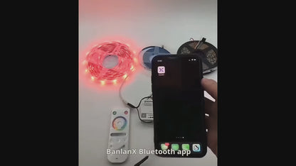 Bluetooth Music LED Controller – 5-in-1 RGB/RGBW LED Dimmer with PWM & SPI, Smart App Control for Colorful Light Strips