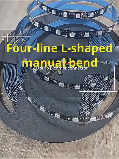 4-Pin Solderless Quick Connectors for 8mm & 10mm RGB COB/SMD LED Light Strips – Ultra-Thin Transparent Crystal Clips