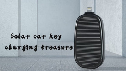 Mini Solar Wireless Power Bank - Portable Emergency Charger with Built-in Cables & Dual LED Flashlight