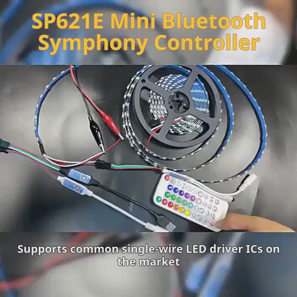 Mini Bluetooth LED Controller – RGBIC Music Sync & APP Control for Addressable LED Strip Lights