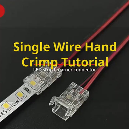 3-Pin Solderless Quick Connectors for CCT Dual-White & Chasing Flowing COB/SMD LED Strips – Ultra-Thin Transparent Clips